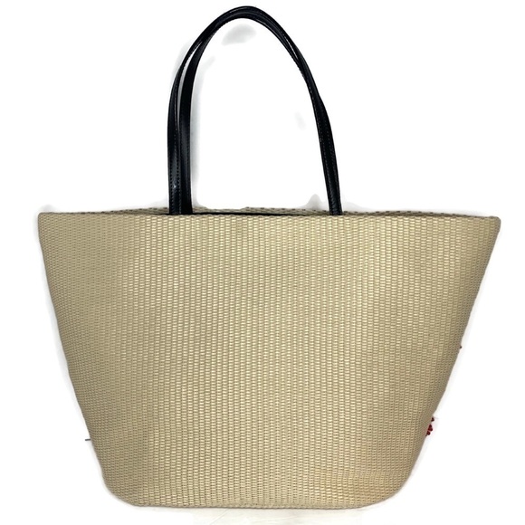 COPY - Kate Spade Floral Appliqué Straw Large Tot… - Picture 5 of 8